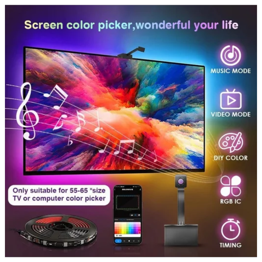 CINTA LED CON CAMARA Y SENSOR PARA TV